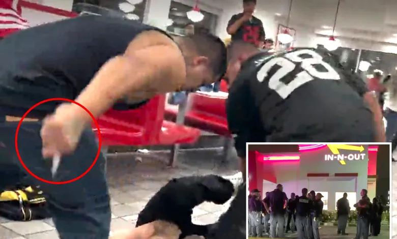 2 People Stabbed At In-N-Out Burger By 49ers VS. Raiders Fans… Fight Caught On Video