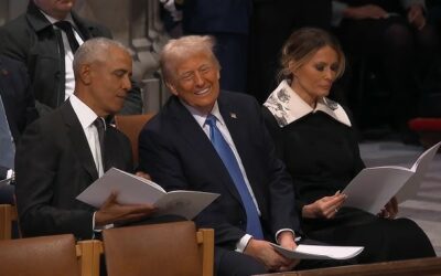 What Trump Really Said To Obama As They Were Spotted Laughing At Jimmy Carter’s Burial Has Been Uncovered